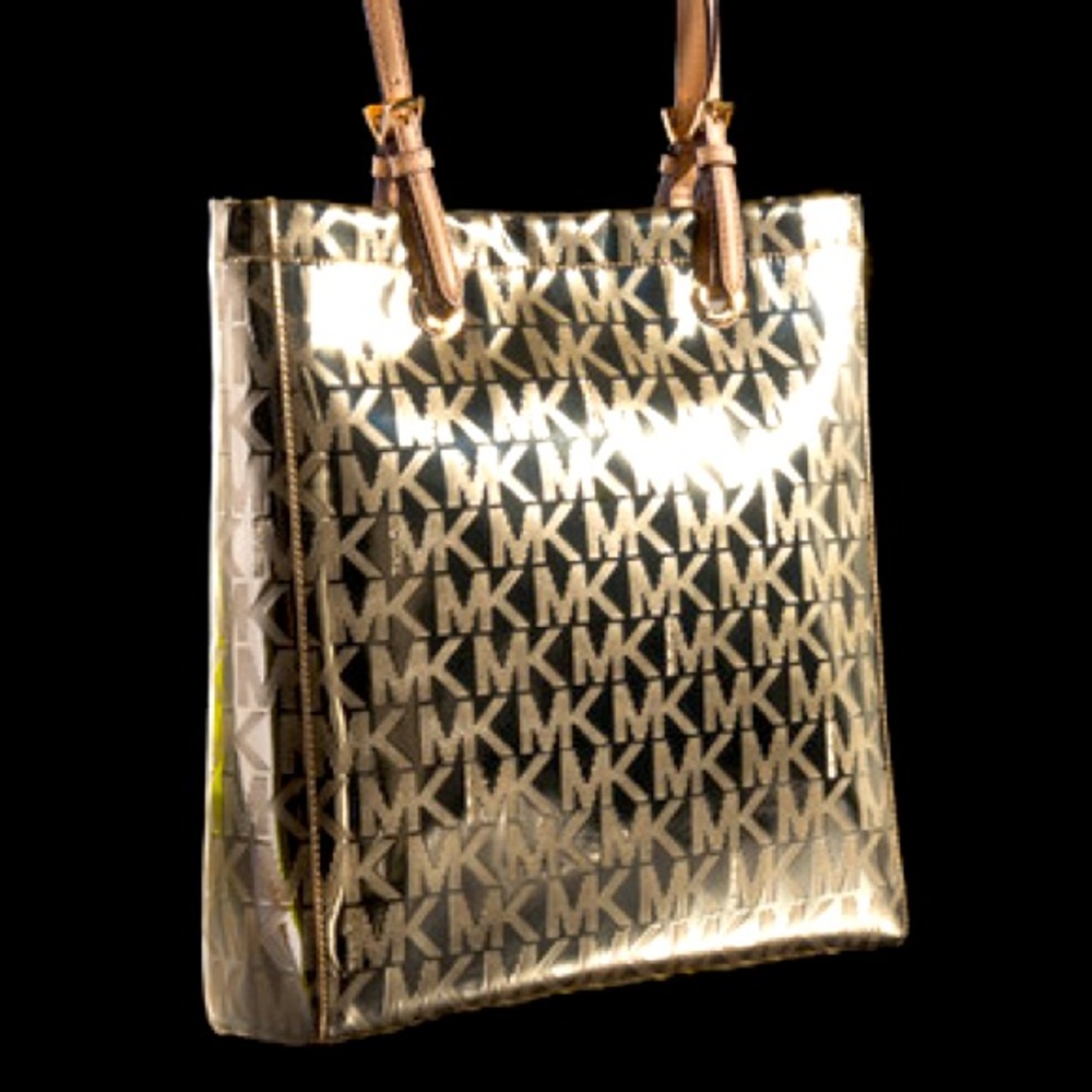 Signature Mirror Metallic Michael Kors purse